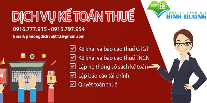 KT Bình Dương | Dịch vụ thành lập công ty | Kế toán, thuế